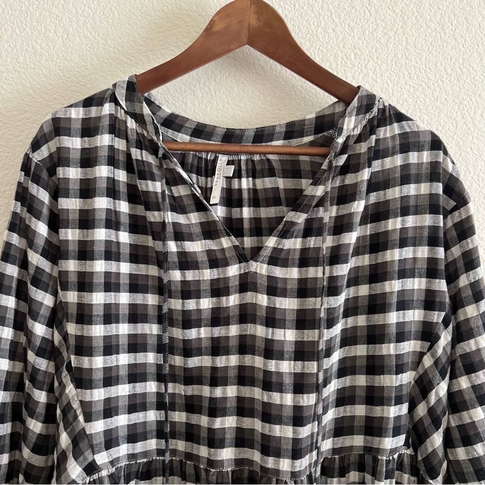 Seafolly Austrailia Black and White Gingham Dress M/L - Picture 3 of 7